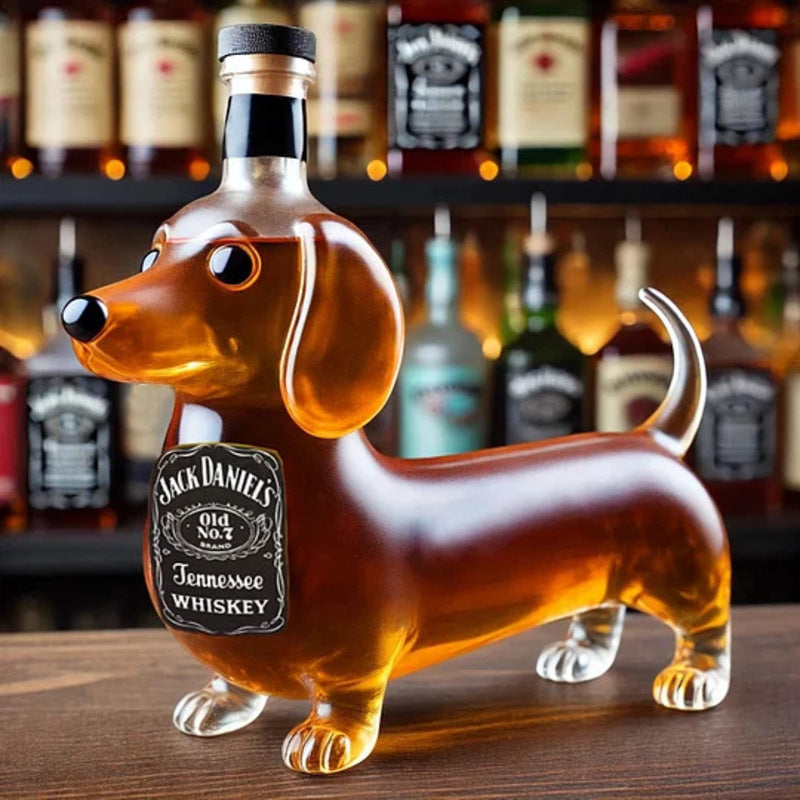 Whisky Glass Decanter 10O oz Funny Finger Duck/Turtle/Dog (AMERICAN)