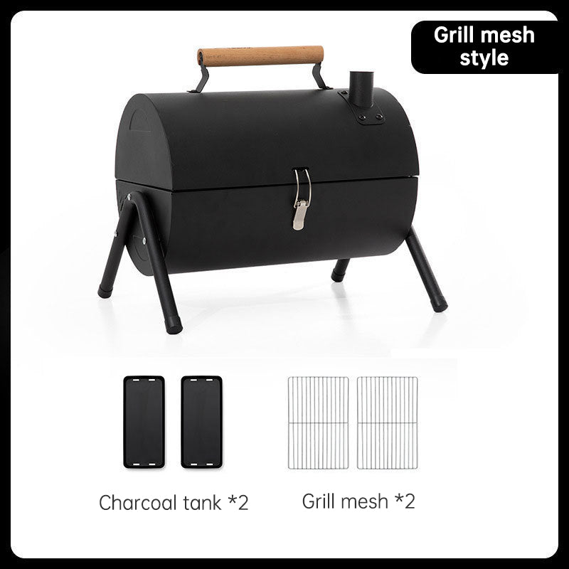 Camping/Outdoor portable double-sided barbecue stove