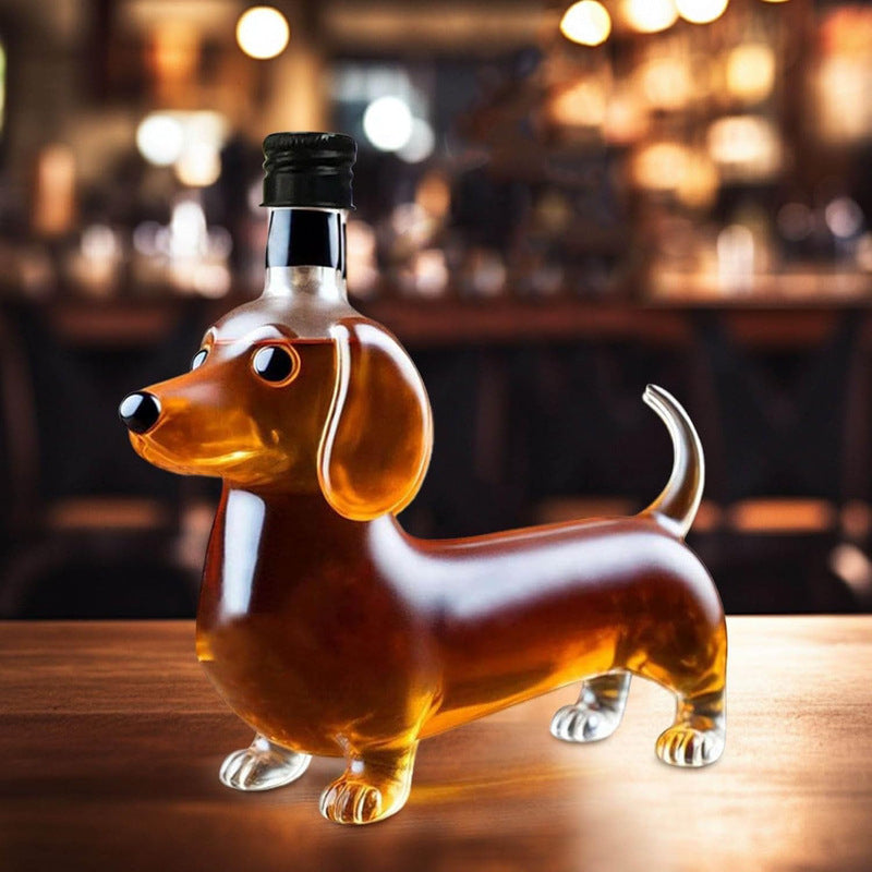 Whisky Glass Decanter 10O oz Funny Finger Duck/Turtle/Dog (AMERICAN)