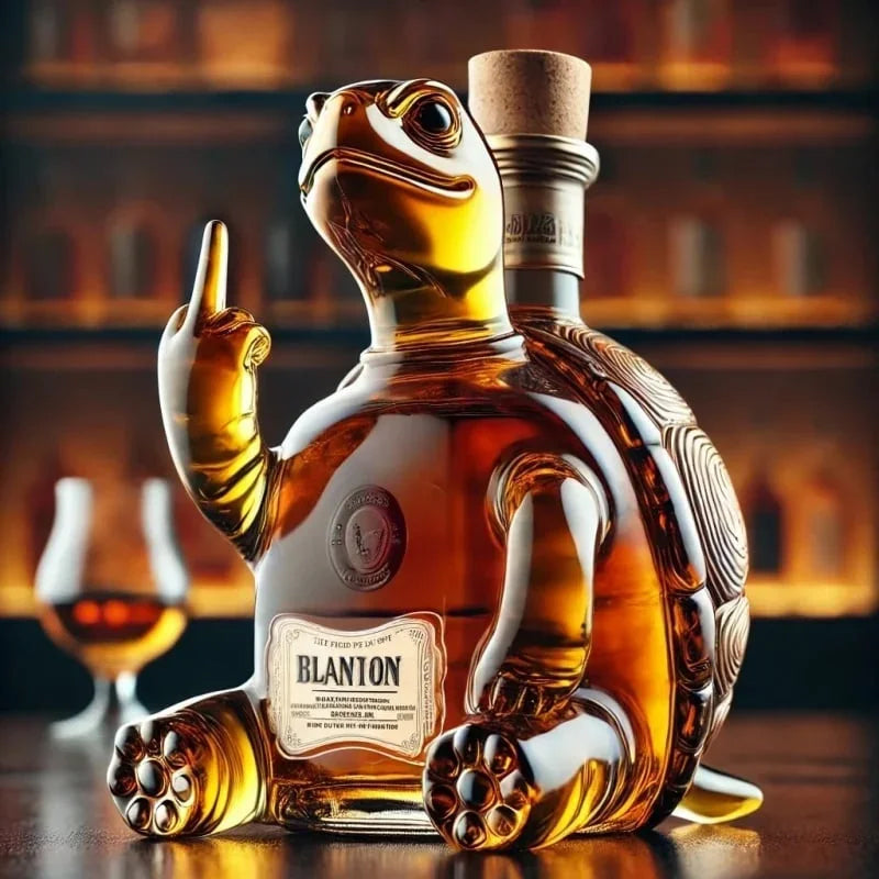 Whisky Glass Decanter 10O oz Funny Finger Duck/Turtle/Dog (AMERICAN)