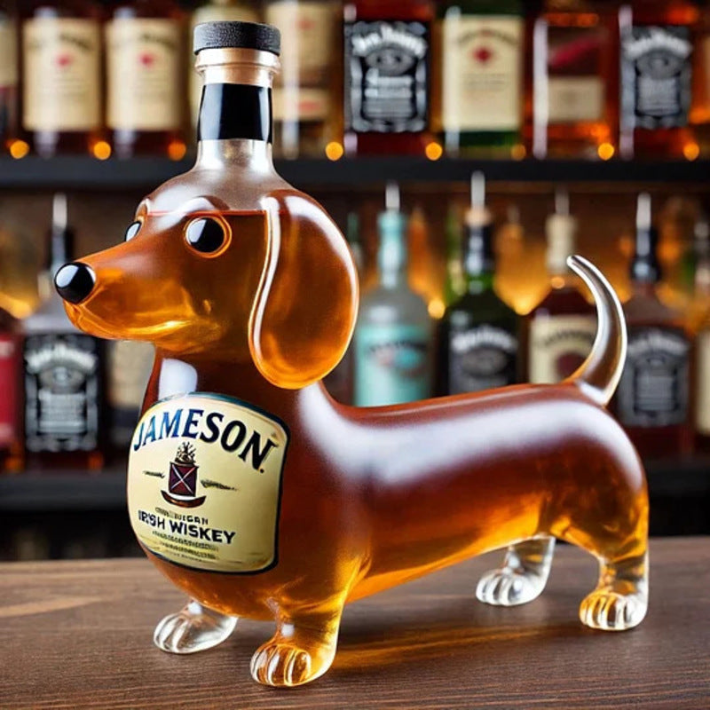 Whisky Glass Decanter 10O oz Funny Finger Duck/Turtle/Dog (AMERICAN)