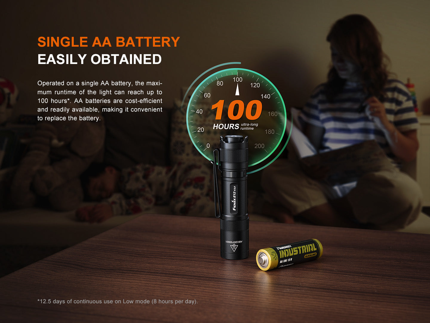 Flashlight AA (Pocket) E12 V3 (Memory) EDC by Fenix