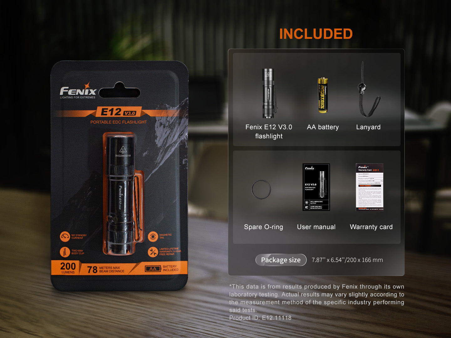 Flashlight AA (Pocket) E12 V3 (Memory) EDC by Fenix