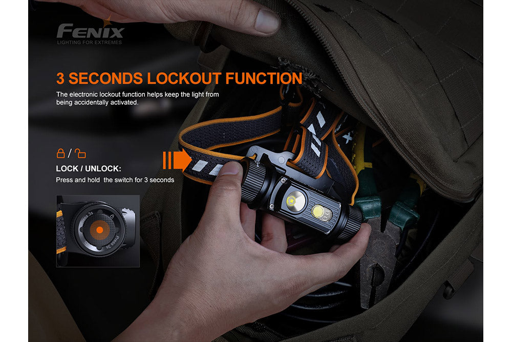 Headlamp HM70R Rechargeable LED - 1600 Lumens by Fenix