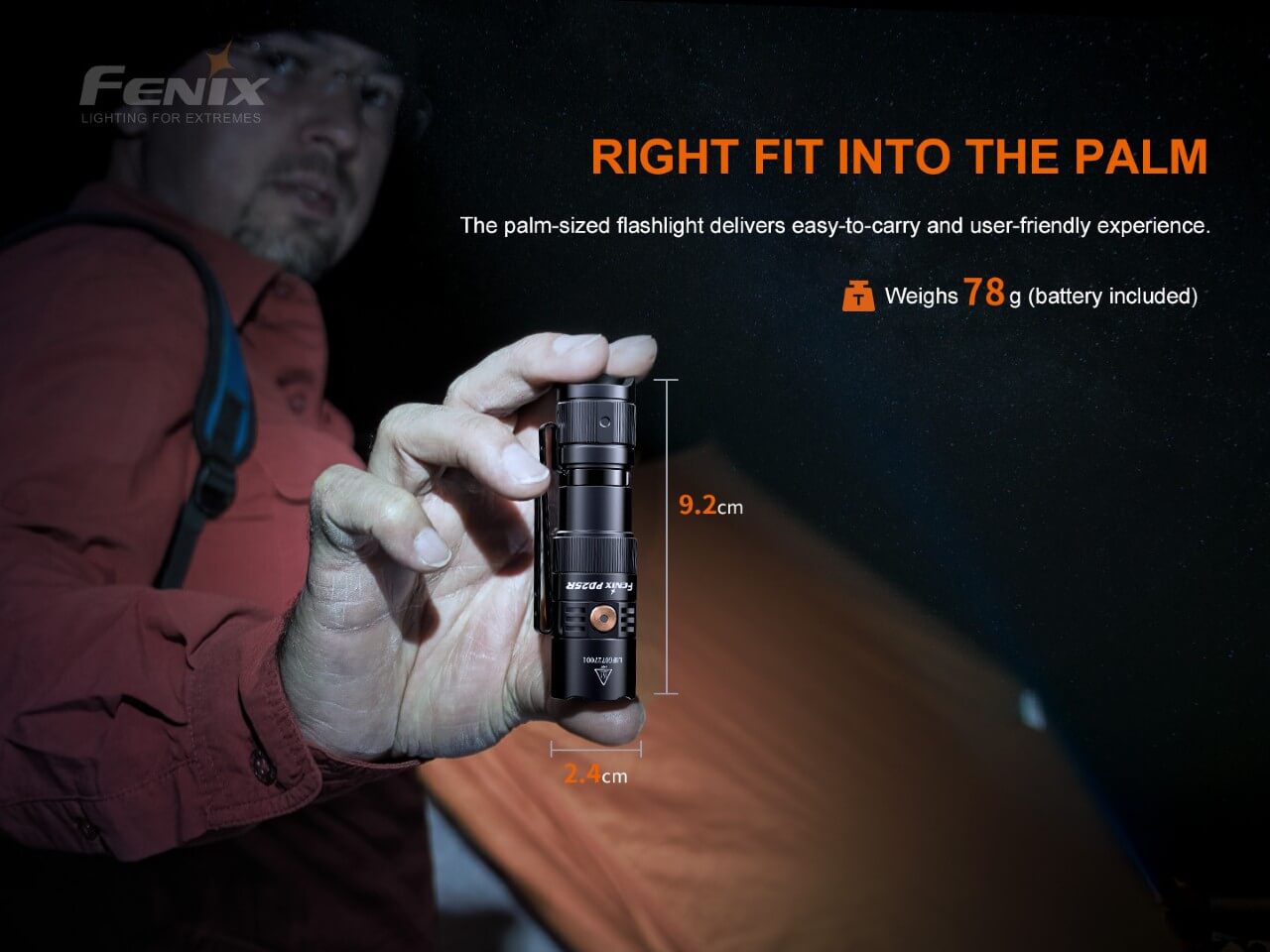 Flashlight PD25R Rechargeable LED by Fenix