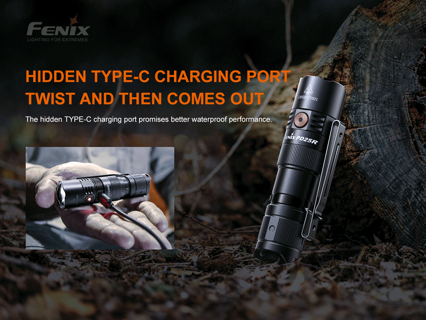 Flashlight PD25R Rechargeable LED by Fenix