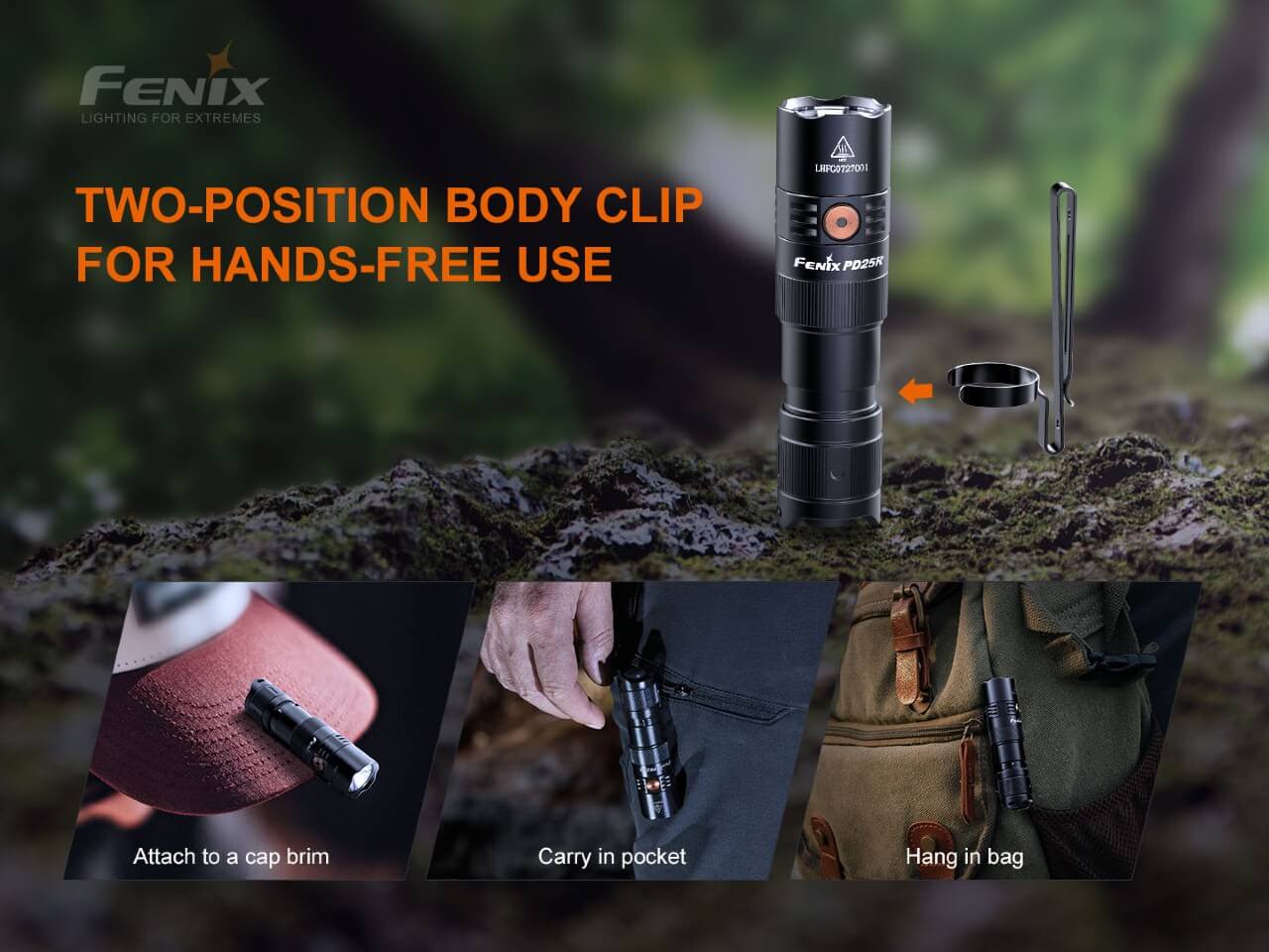 Flashlight PD25R Rechargeable LED by Fenix