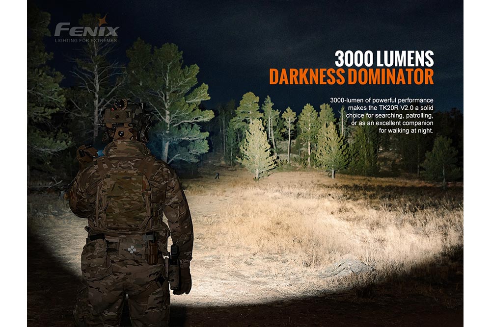 Flashlight LED TK20R V2.0 Rechargeable/Waterproof - 3000 Lumens by Fenix