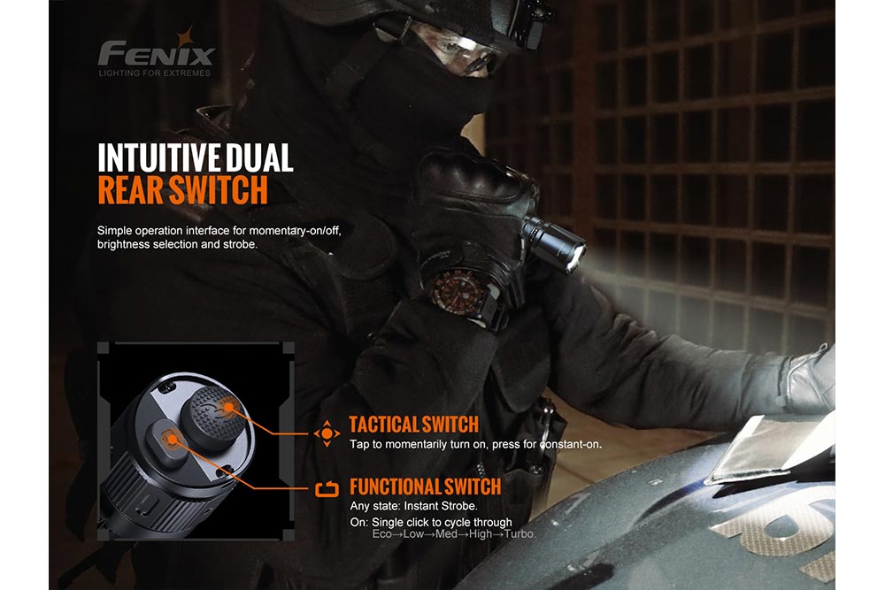 Flashlight LED TK20R V2.0 Rechargeable/Waterproof - 3000 Lumens by Fenix