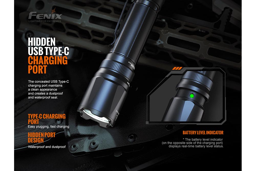 Flashlight LED TK20R V2.0 Rechargeable/Waterproof - 3000 Lumens by Fenix