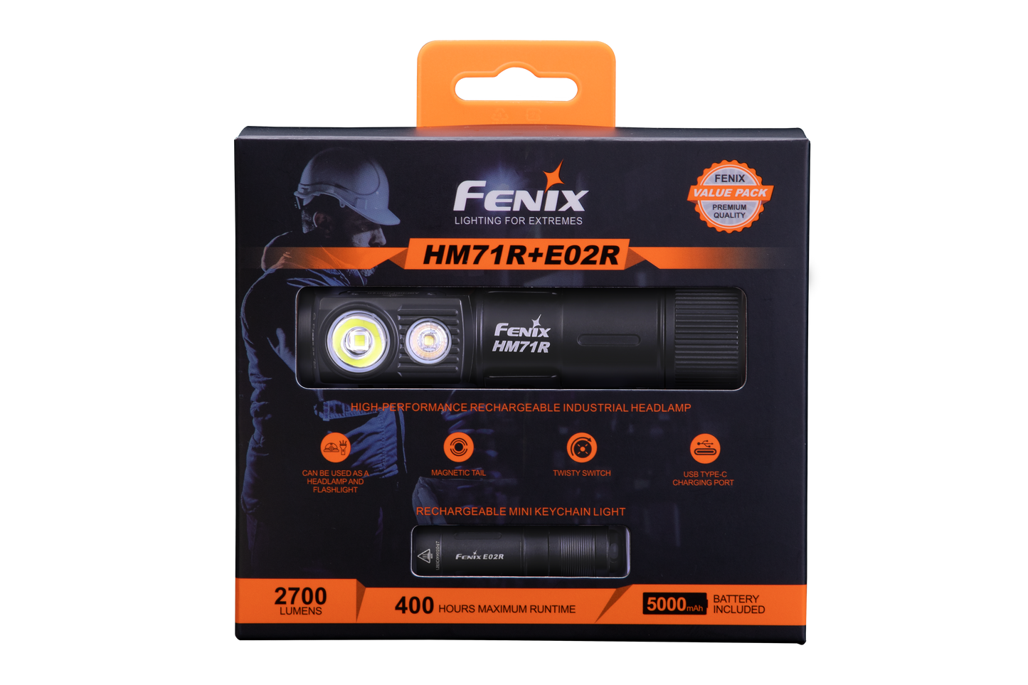 Headlamp Rechargeable Industrial LED (HM71R) by Fenix