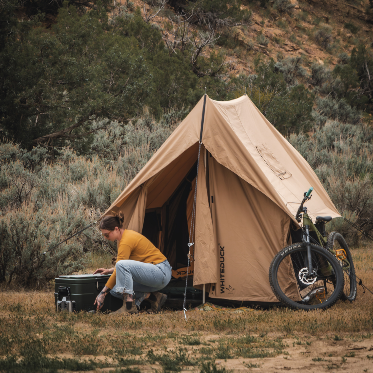 TENTS: 6x8 Rover Scout Tent - Compact Canvas Camping Tent