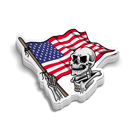 American Skeleton - USA Decal