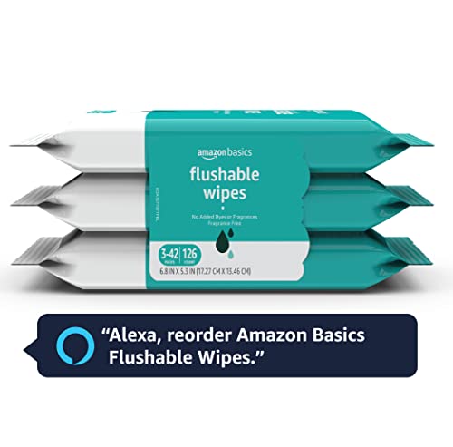 Amazon's Flushable Adult Toilet Wipes, Fragrance Free