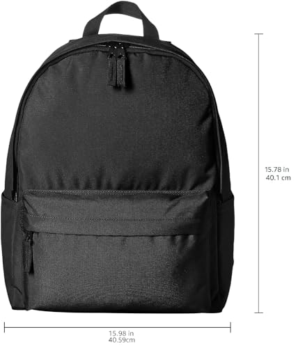 Backpack Classic (Black) by Amazon Basics