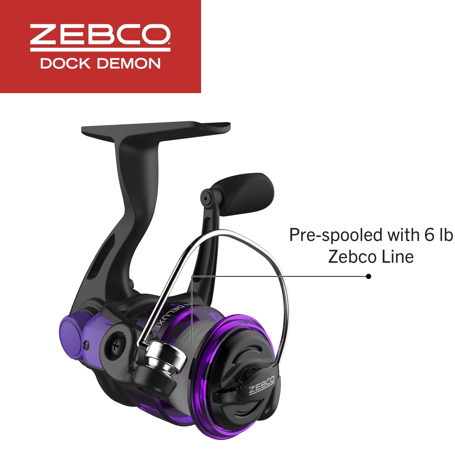 Fishing Rod Combo, Spinning Reel or Spincast Reel  "Dock Demon" by Zebco (AMERICAN)