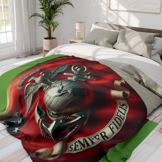 Manta de vellón Semper Fi de NJD (crea tu propio diseño)