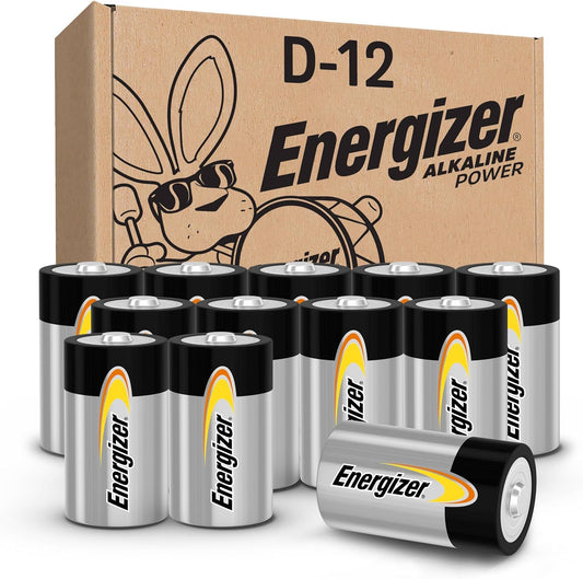 Energizer Alkaline Power D Batteries 12 Count (Pack of 1) (AMERICAN)