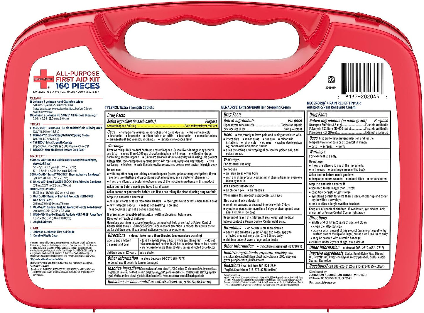 First Aid Kit  All-Purpose Portable/Compact by Johnson & Johnson (AMERICAN)