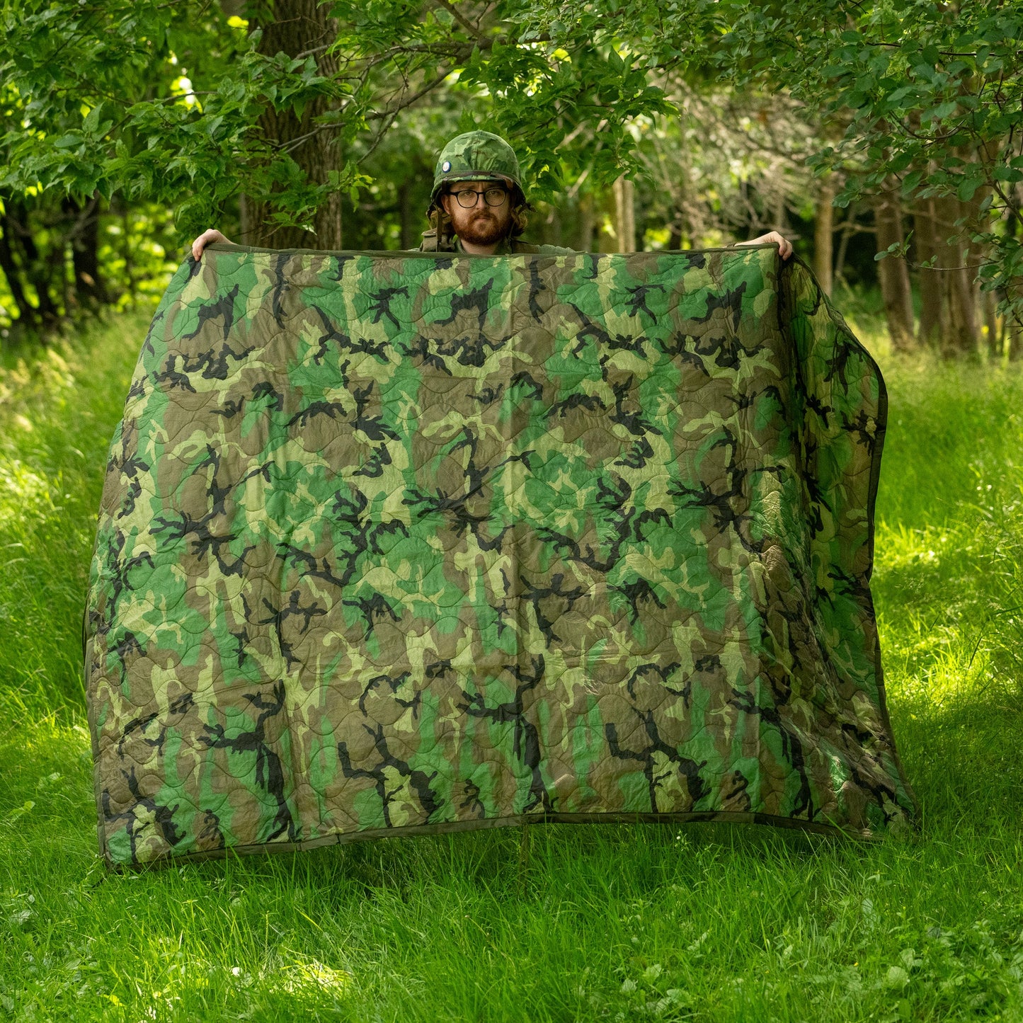 BLANKETS: Unissued USGI M81 Woodland Poncho Liner/Woobie