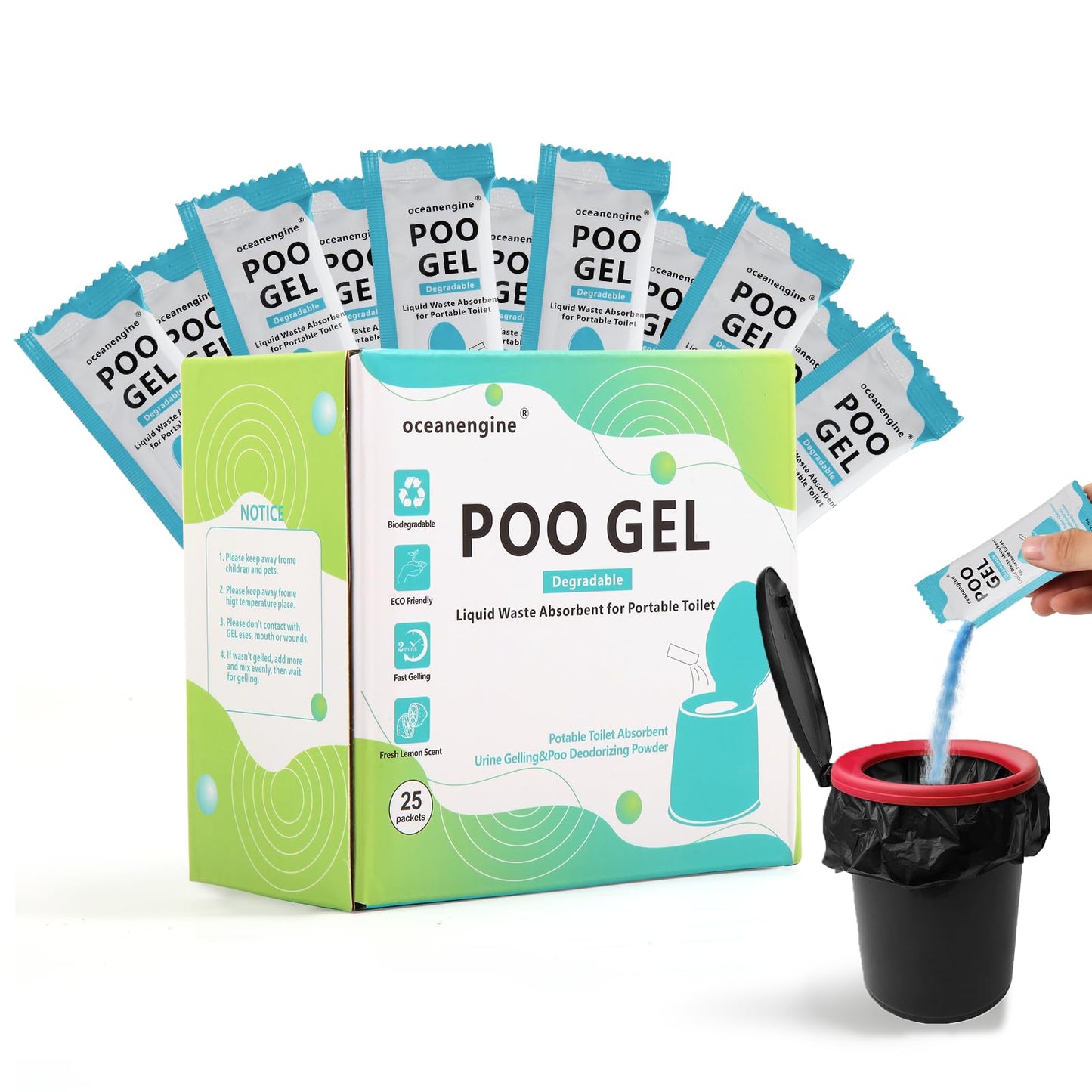 Oceanengine Poo Gel Camping Biodegradeable/Eco-Friendly