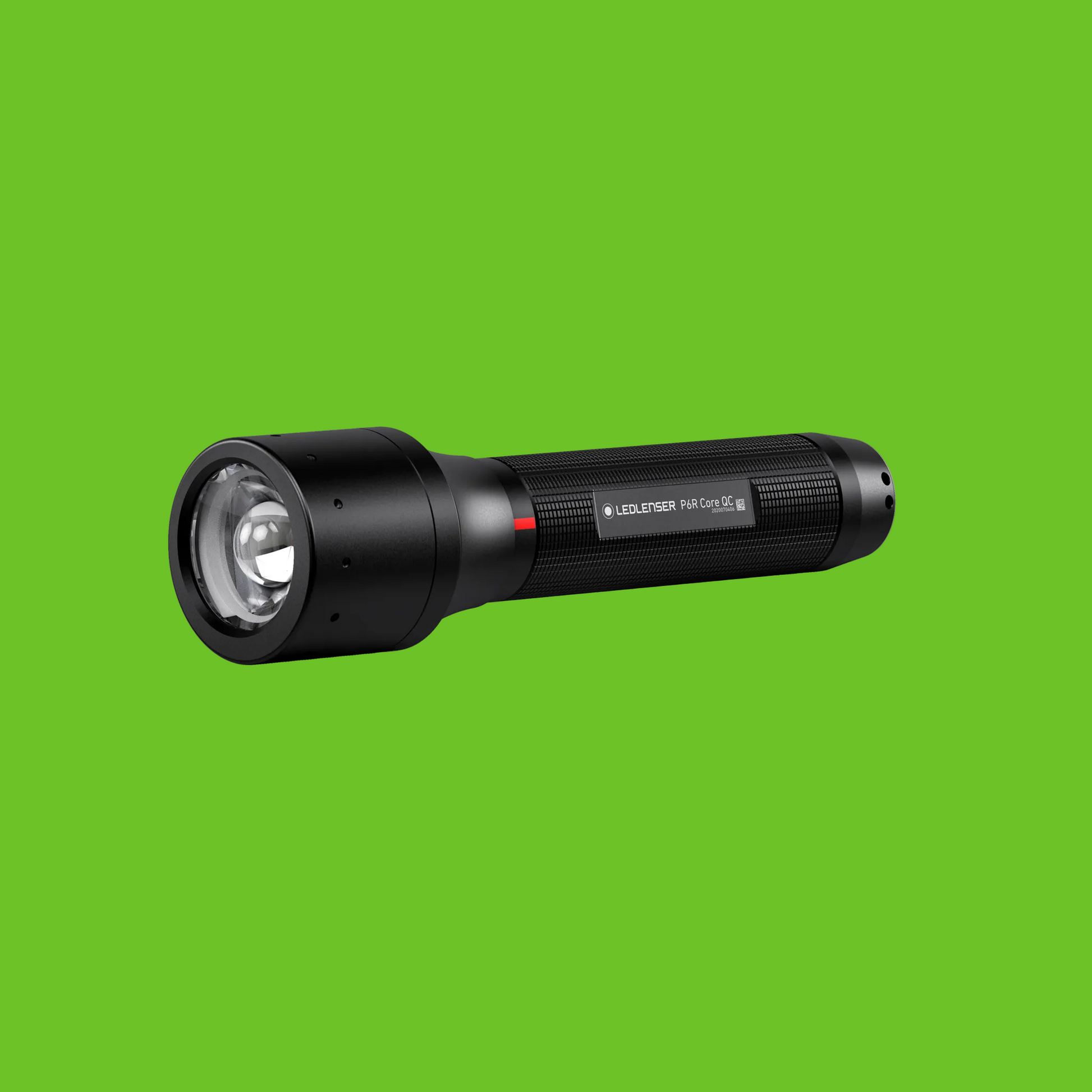 Black flashlight with LEDLENSER branding on a white background