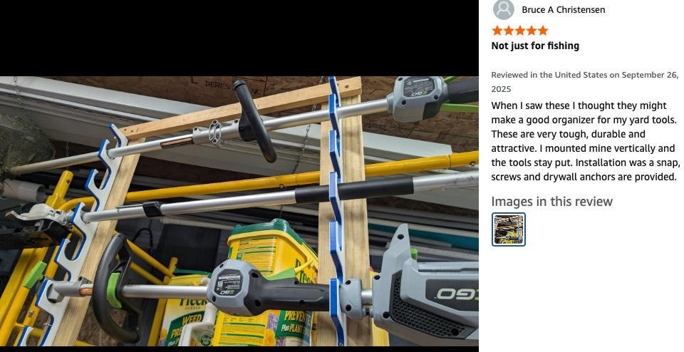 Fishing Rod Wall Rack Premium | Marine HDPE | Wall, Ceiling & Boat Mount | TRAPSKI