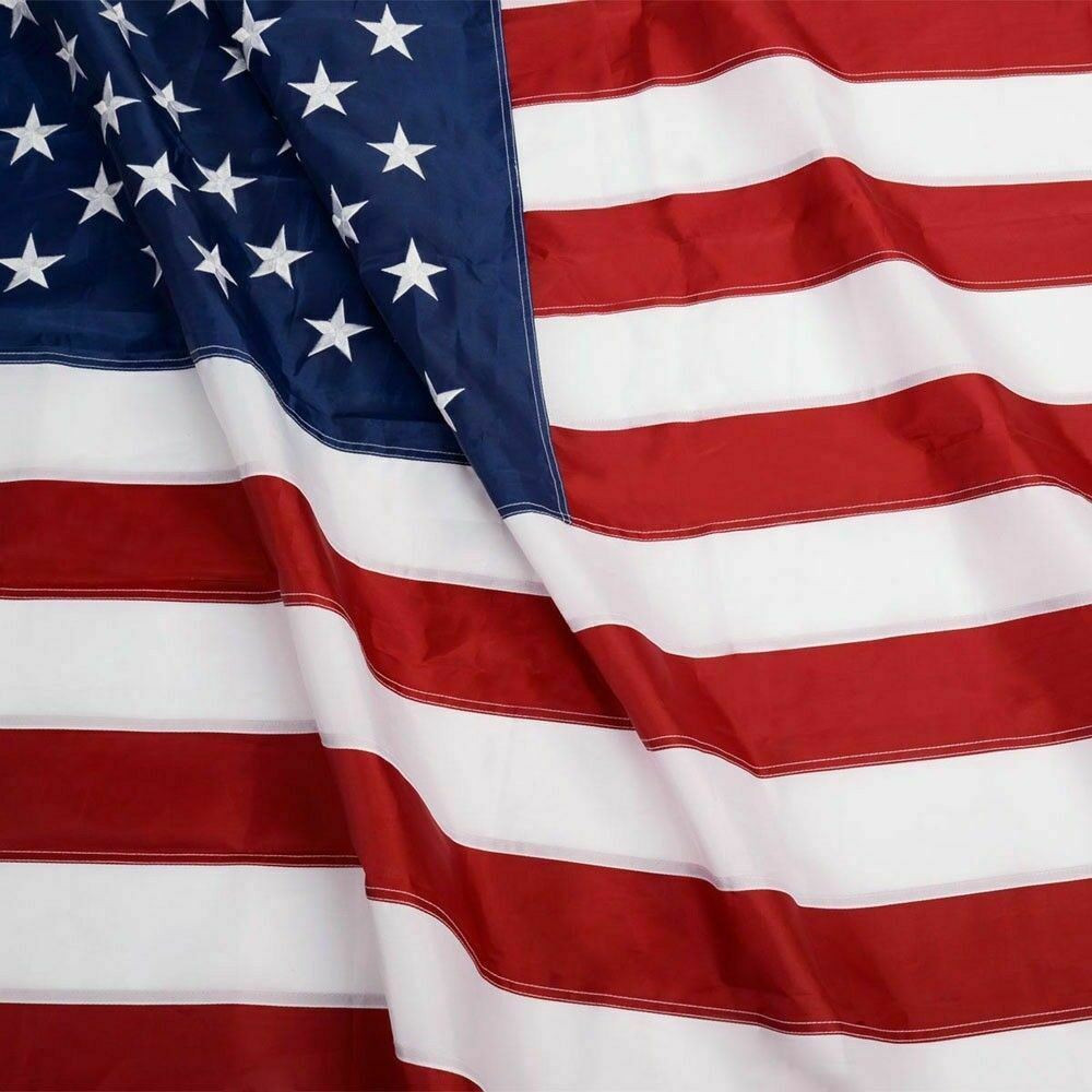 American Flag Heavy Duty Outdoor Embroidered Stars & Brass Grommets